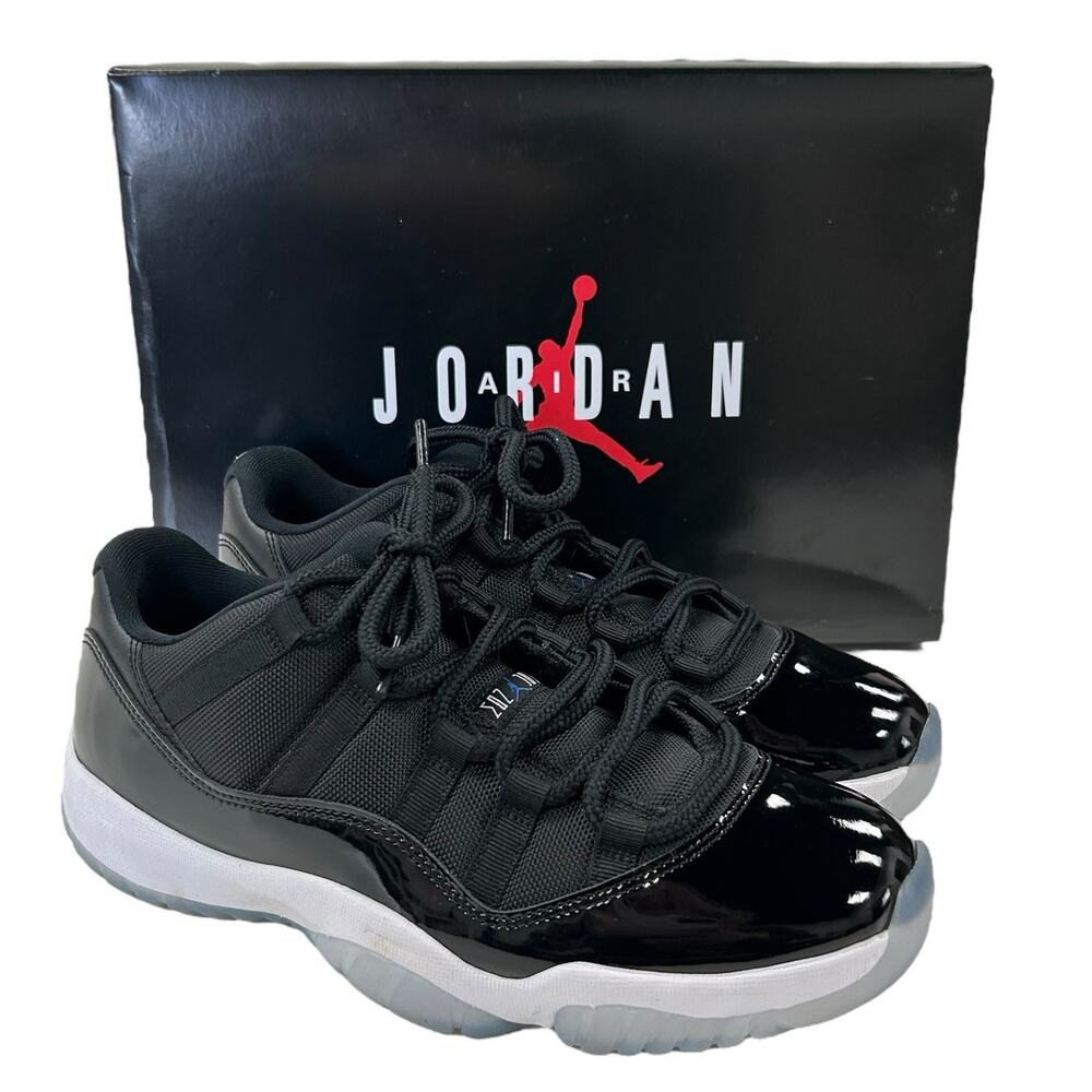 Nike Air Jordan 11 Retro Low Black Varsity Royal White Sneakers Mens 8.5